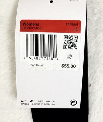 Nike Zenvy Strappy Sports Bra Large Womens Pink Top Light Support Padded New