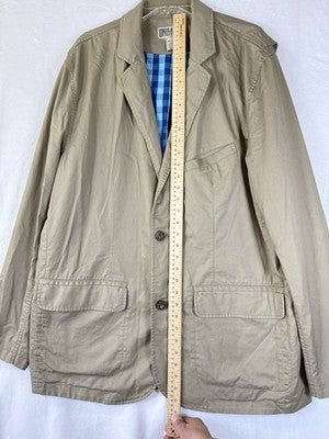 Duluth Trading Jacket XL Tall Mens Utility Field Tan Beige Pockets Presentation