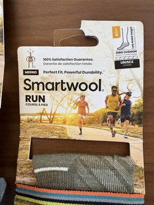 Smartwool Socks Running Large Mens Womens Ankle Run Gray Green Lot 5 Pairs New