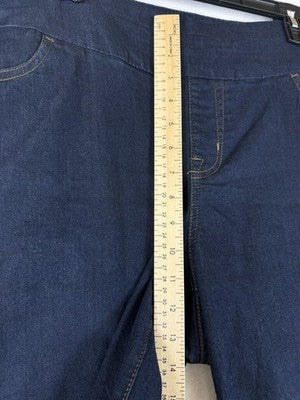 Woman Within Jeans 18W Pull On Dark Blue Plus Size Womens