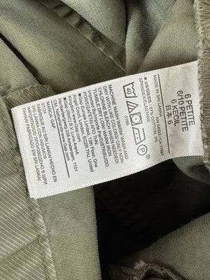 Gap High Rise Stride Ankle Pants 6 Petite Womens 6P Green
