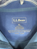LL Bean Fleece Pullover XL Tall Mens Blue 1/4 Zip Sweatshirt Jacket Mock Neck