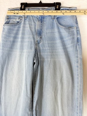 Levis Baggy Dad Jeans 30 Womens 30x30 Light Wash Blue Wide Leg High Rise
