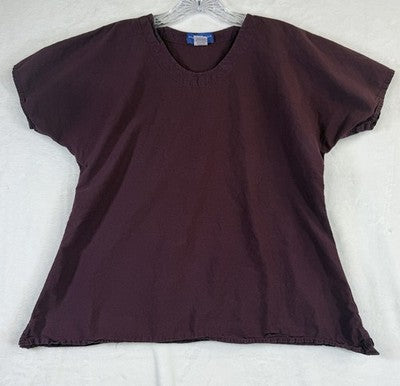 Mexicali Blues Top Small Plum Purple Womens Short Sleeve 100% Cotton