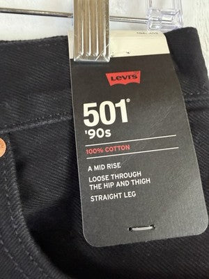 Levis 501 Jeans Women 26 Black Button Fly 26x30 100% Cotton Denim Levi’s New NWT