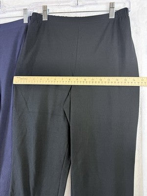 Women With Control Capri Pants Small 86 14 Lot Knit Pull On 3 Pairs Black Womens