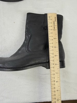 Frye Anna Pull On Boots 6.5 Womens Black Leather Shortie Ankle