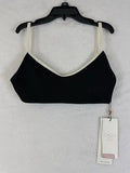 Calia Swim Top XS Strappy Black White Bikini Ribbed Textured New NWT