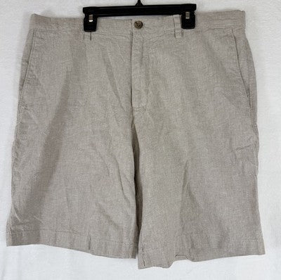 Banana Republic Aiden Shorts 36 Linen Blend Tan Beige 9”
