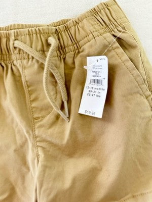 baby gap boys 12-18 months Shorts Pull On Khaki Tan Beige New