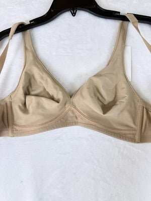 Lilyette Bra 38C Back Smoothing Beige 948 Wireless Soft Cup Beige Womens New NWT