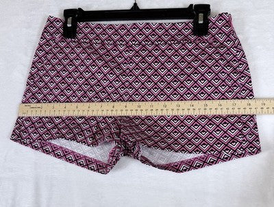 Express Shorts 0 Womens Pink Side Zip Cotton Stretch