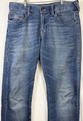 True Religion Geno Relaxed Slim Jeans 32 Mens 32x34 Blue Denim