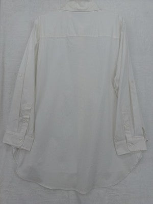 Calvin Klein Top 0X Long Sleeve Shirt White Button Up Pearl Embellished New NWT