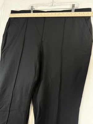Lands End Straight Leg Pants 24W Black Pencil Pintuck Plus Size Womens