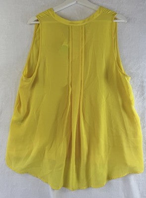 Stitch Fix XL Women Top Hawthorne 41 Sleeveless Yellow Blouse New NWT