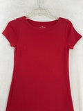 Talbots Dress Small Petite Red T Shirt Jersey Knit Short Sleeve Womens SP Cotton
