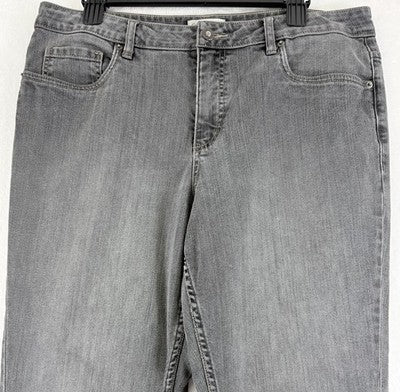 Coldwater Creek Jeans 16 Gray Bootcut Womens