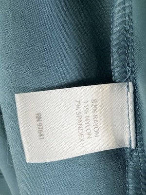 J Jill Wearever Blazer 3X Jacket Ponte Knit Stretch Blue Green Plus Size Womens