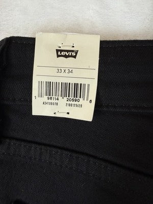 Levis 726 Flare Jeans 33 Women 33x34 Black Mid Rise Levi’s New NWT