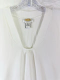 Talbots Sweater Large Short Sleeve White V Neck Womens Vintage