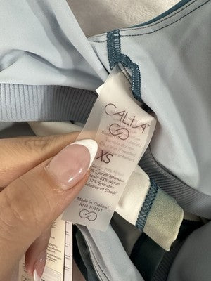 CALIA Tank Top XS Blue Mountain Mist NWT Womens Workout Shirt Sports Bra NEW