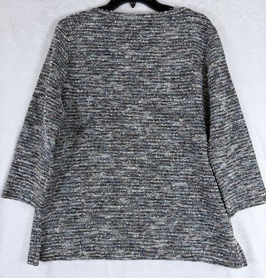 Ann Taylor Loft Top Large Womens 3/4 Sleeve Pullover Textured New NWT