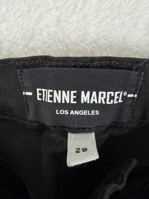 Etienne Marcel Jeans 28 Skinny Black Red Zippers Womens