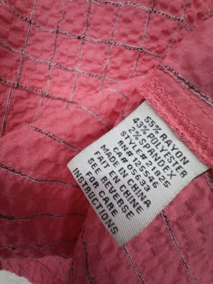 Habitat Clothes To Live In Top Medium Pink Button Back Artsy Lagenlook Womens