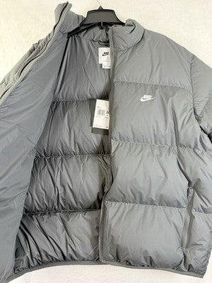 Nike Sportswear Club Puffer Jacket XXL Gray Down Therma Fit Mens New NWT
