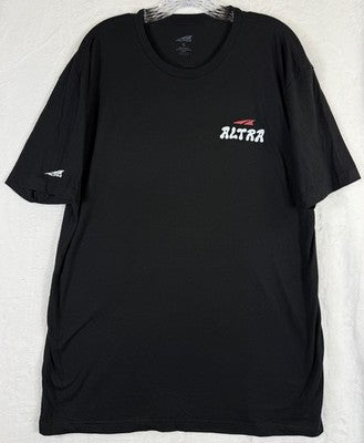 Altra Running T Shirt Mens XL Black Short Sleeve Stay Out There Crew Neck Tee