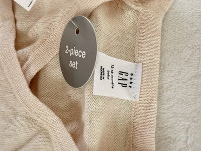 Baby Gap Girls 12-18 Months New Kimono Sweater Knit 2Pc Set Pants Top
