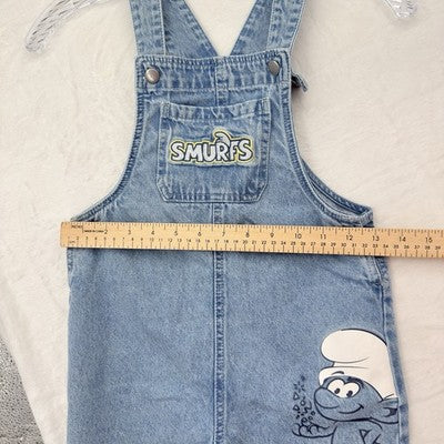 Smurfs 5t Overalls Shortalls Denim Boys Clothing Clothes Smurf Embroidered