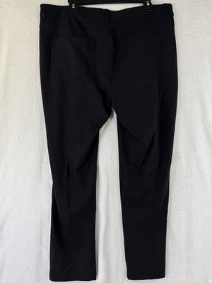 CJ Banks Signature Slimming Pants 16W Petite Black Ponte Knit Womens Plus Size
