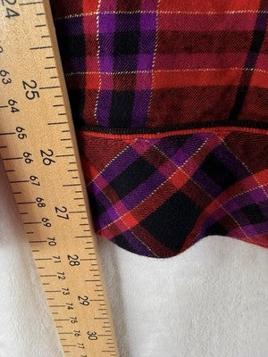 Victorias Secret Pajama Pants XS Short Red Plaid Pjs Womens Cotton Lightweight