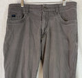 Kuhl Kanvus Jean Mens 34x30 Patina Gray Canvas Jeans Revolt
