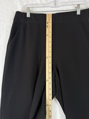 Max Studio Cropped Wide Leg Pants XL Black Pull On Womens