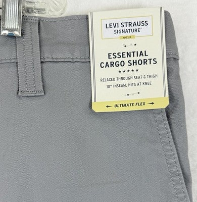 Levis Cargo Shorts 46 Men’s Gray Levi’s Signature Gold Essential NWT