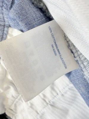 Lands End Chambray Crop Pants 16 Petite Blue Womens 16P 100% Cotton
