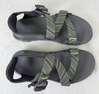 Kuru Mens Sandals 9 Current Gray Shoes Hiking Plantar Fasciitis New