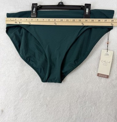 Calia Swim Bottom XL Womens Sea Green Core Mid Rise Bikini Swimwear New NWT