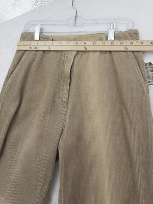 Woolrich Womens Corduroy Pants 10 Beige Tan High Waisted New NWT *FlawRead