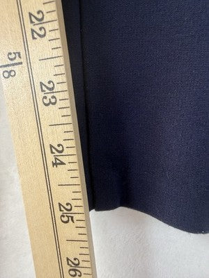 Talbots Ponte Pants XL Petite Navy Blue Knit Pull On Womens