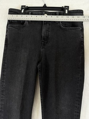 All Saints Jeans 31 Black Roxanne Raw Hem High Rise Skinny AllSaints Women Denim