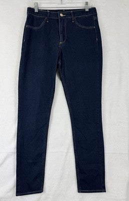 HM Jeans 28 High Waist Skinny Ankle Dark Blue Womens &Denim H&M