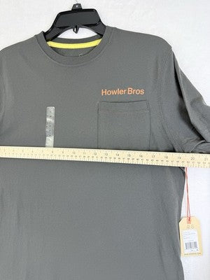 Howler Brothers Medium T Shirt Pocket Tee Pelican Postage Antique Black Gray New
