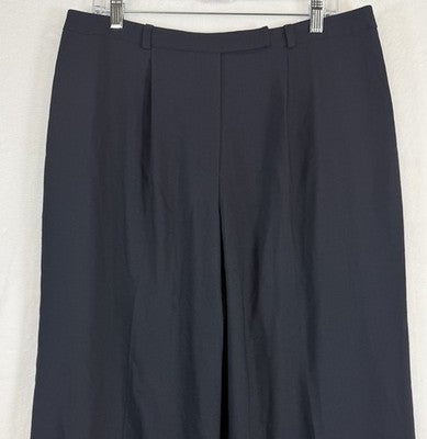 Vintage Talbots Dress Pants 16 Navy Blue Wool Stretch Italian Fabric Womens