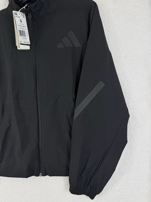 adidas Womens ZNE Woven Bomber Jacket Small Black Track Full Zip NWT New