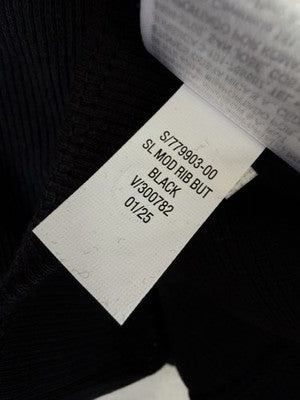 Gap Modern Tee XL Tall Womens Ribbed Sleeveless Top Button Up Black Knit New NWT