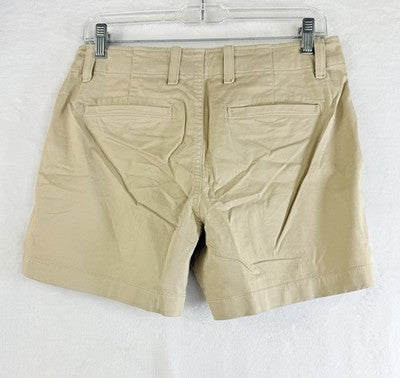 Gap Downtown Khaki Shorts 4 Women Tan Beige 4” Cotton Stretch New NWT